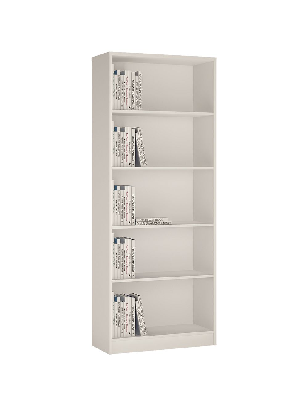 4 You Pearl White Tall Wide Bookcase, Tall And Wide Bookcase