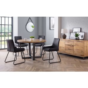 Brooklyn Oak Round Soho Dining Set Brooklyn Oak Round Soho Dining Set