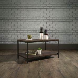 Industrial Style Coffee Table in Smoked Oak