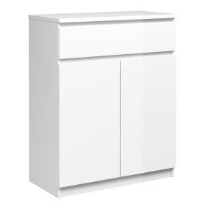 Naia 1 Drawer 2 Door Sideboard in White High Gloss