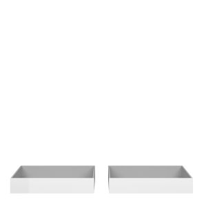 Naia Set of 2 Underbed Drawers (for Single or Double beds) in White High Gloss
