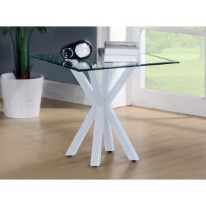 Langley High Gloss White Lamp Table