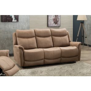 Arizona Caramel 3 Seater Fixed Sofa