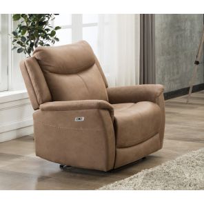 Arizona Caramel Electric Recliner Armchair