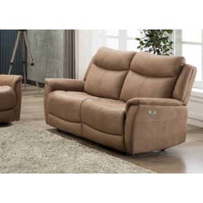 Arizona Caramel Electric Reclining 2 Seater Sofa