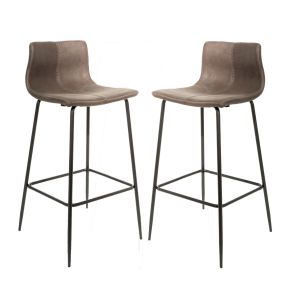 Moleskin Barstool in Mussel (Pair)