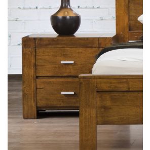 California Rustic Oak Nightstand