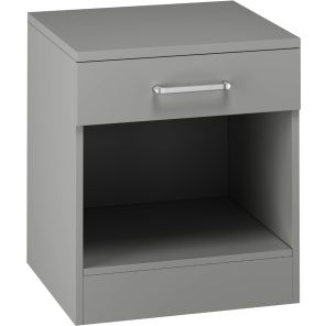 Dakota Light Grey 1 Drawer Bedside