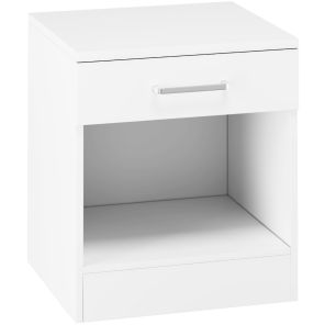 Dakota White 1 Drawer Bedside