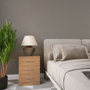 Dakota Oak 3 Drawer Bedside
