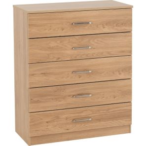 Dakota Oak 5 Drawer Chest 