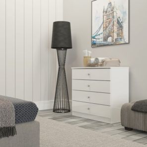 Denver White Gloss 4 Drawer Chest