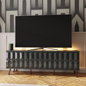 Frank Olsen Elevate Grey TV Cabinet with Mood Lighting and Intelligent Eye