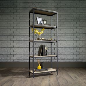 Industrial Style 4 Shelf Small Bookcase
