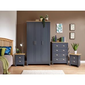 Lancaster Slate Blue 4 Piece Bedroom Set