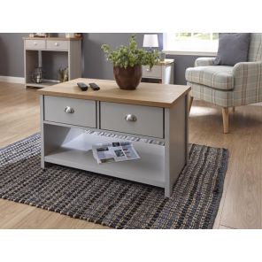 Lancaster Grey 2 Drawer Coffee Table