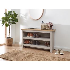 Lancaster Grey Simple Shoe Bench