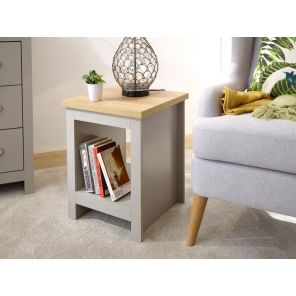 Lancaster Grey Side Table with Shelf