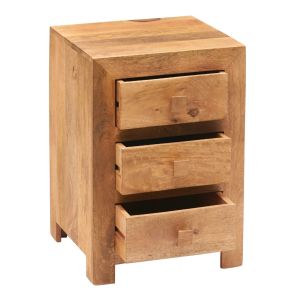 Toko Light Mango 3 Drawer Bedside Cabinet