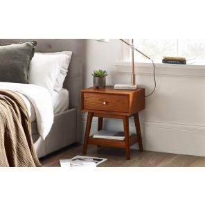 Lowry Cherry Ash 1 Drawer Side Table