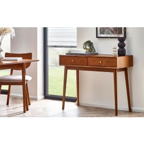 Lowry Cherry Ash Writing Desk with 2 Drawers 