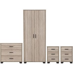 Oliver 2 Door Wardrobe Bedroom Set 