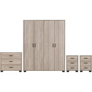 Oliver 4 Door Wardrobe Bedroom Set 