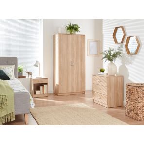 Panama Classic 3 Piece Bedroom Set in Oak