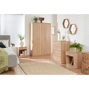 Panama Classic 4 Piece Bedroom Set in Oak
