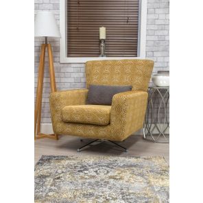 Poppy Swivel Chair in Ochre