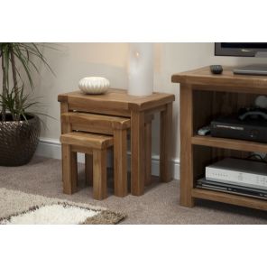 Rustic Oak Nest of Tables