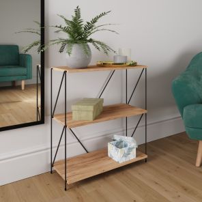 Leyo Oak 3 Tier Bookcase 