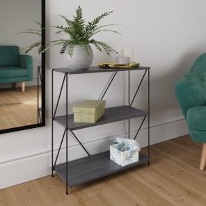 Leyo Grey 3 Tier Bookcase