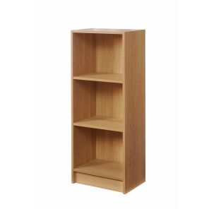 Essentials 3 Tier Oak Medium Narrow Bookcase 
