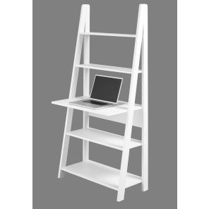 Tiva White Ladder Computer Desk