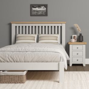 Windsor Ivory and Oak Double Bed