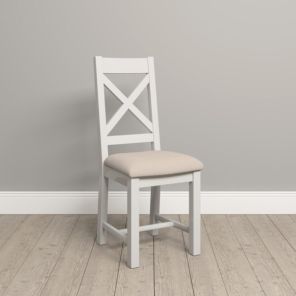 Windsor Ivory Cross Back Dining Chairs (Pair)