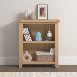 Windsor Natural Oak Low Bookcase 