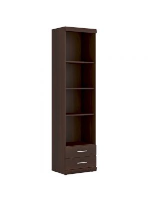 Imperial Tall 2 Drawer Narrow Cabinet with Open Shelving