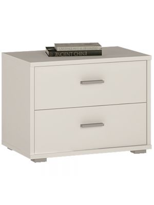4 You Pearl White 2 Drawer Low Chest/Bedside