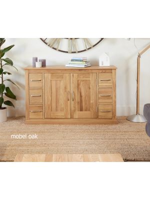 Mobel Oak Six Drawer Sideboard
