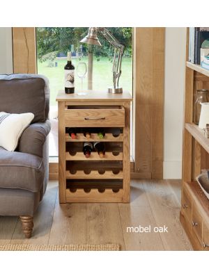 Mobel Oak Wine Rack Lamp Table