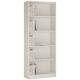 4 You Pearl White Tall Wide Bookcase