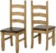 Corona Dining Chairs with Seat Pads (Pair)