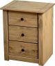 Panama Pine 3 Drawer Bedside Chest