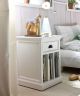 Whitehaven Painted Bedside With Vertical Compartments