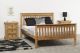 Monaco Distressed Wax King Size Bed with High Foot End