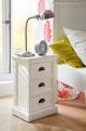 Whitehaven Painted Small 3 Drawer Chest / Bedside Cabinet